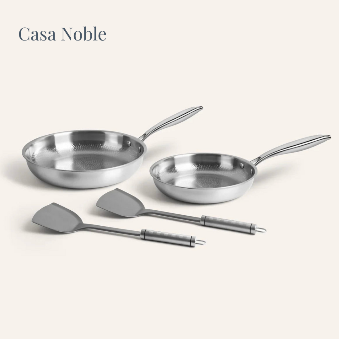 Juego de sartén martillada de titanio Pro Duo