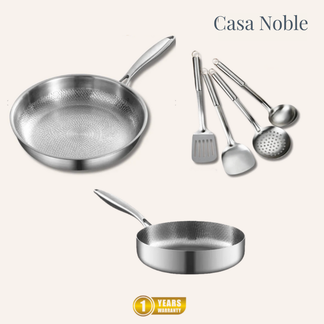 Set de Cocina Diaria: Set 2 Sartenes + Utensilios